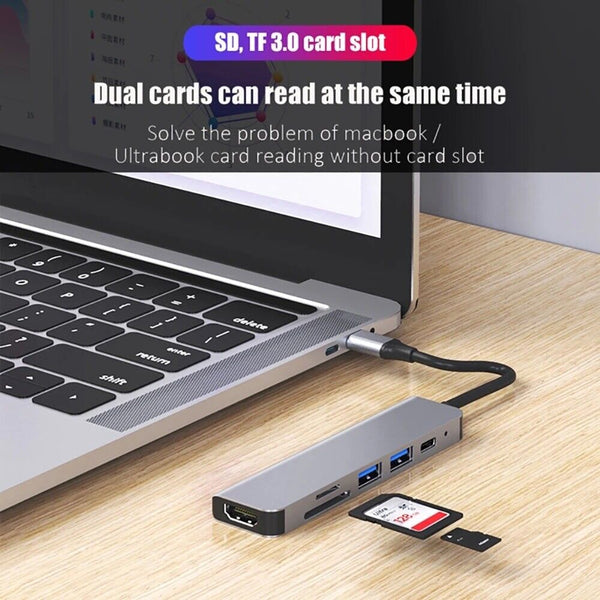 USB C HUB 4K 30Hz Type C to HDMI-compatible PD 87W USB Splitter USB Adapter - Chys Thijarah