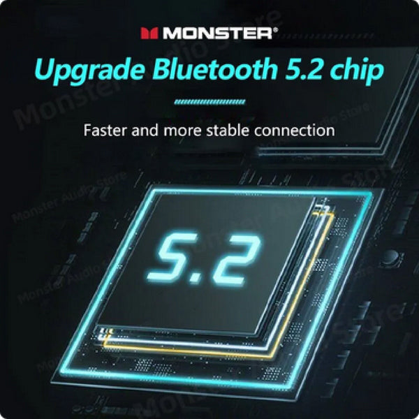 Monster XKT10 HIFI Sound Bluetooth V5.2 Gaming Earphones Wireless Headphones - Chys Thijarah