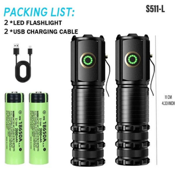 P35 High Power Led Flashlights MINI Torch with 3 LED and Tail Magnet - Chys Thijarah