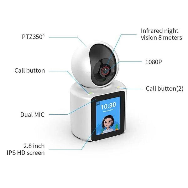 1080P PTZ WIFI Baby Monitor Auto Tracking  Video  CCTV Smart home camera - Chys Thijarah