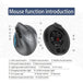 3200DPI 2.4G Wireless Bluetooth two device connectivity Vertical Mouse with LCD - Chys Thijarah