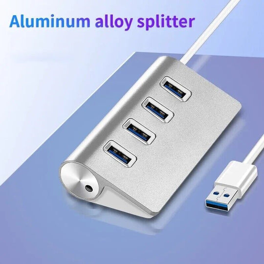 Aluminum Usb 3.0 Hub 4 Ports High Speed Multi Splitter Adapter Expander Laptop - Chys Thijarah