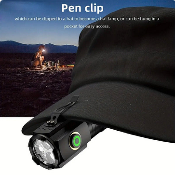 P35 High Power Led Flashlights MINI Torch with 3 LED and Tail Magnet - Chys Thijarah