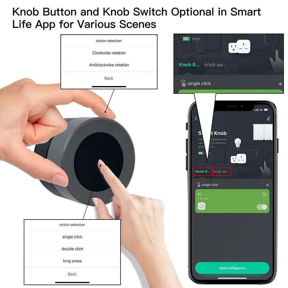 Smart ZigBee Knob Switch for Home Automation - Battery Powered - Chys Thijarah