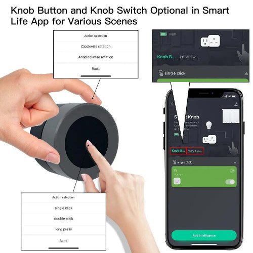 smart zigbee knob switch zigbee scene switch for routines and automation control