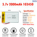 3.7V Lipo Li-Polymer Rechargeable Battery MP3, Camera, Recorder, Player, device - Chys Thijarah