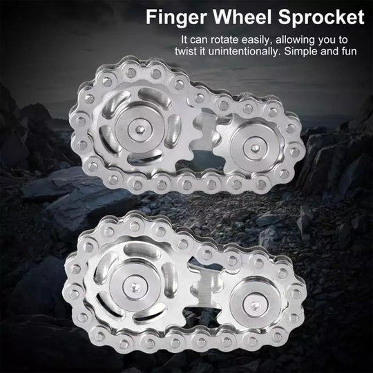 Flywheel Fingertip Toy Stainless Steel Sprockets Fingertip Gyro Fidget Chain - Chys Thijarah