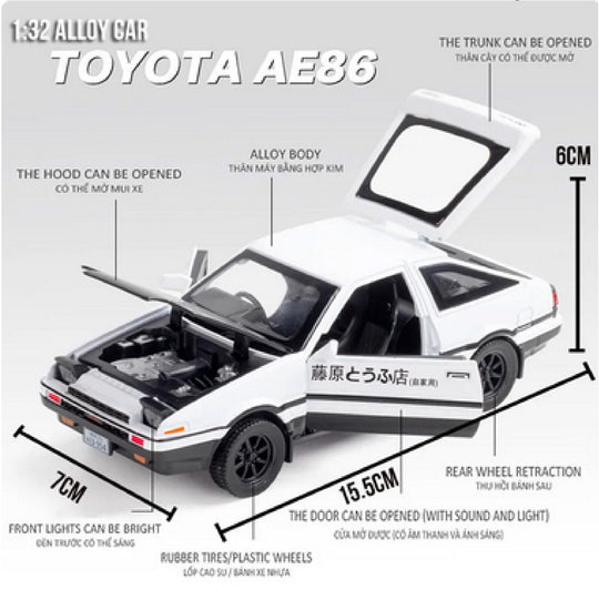 Toyota TRUENO AE86 1:32 Scale Diecast Model Car Toy Gift For Kids Boys Girls - Chys Thijarah