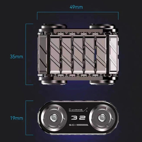 Box packaging of Luminous Fidget Spinner Roller Black metal spinner with protective case and accessories UK