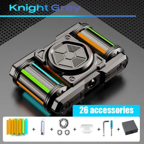 Fidget Spinne Luminous Tank Roller glowing in dark with alloy metal design for adults UK