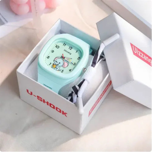 luminous kids watch fun cartoon square face for kids
