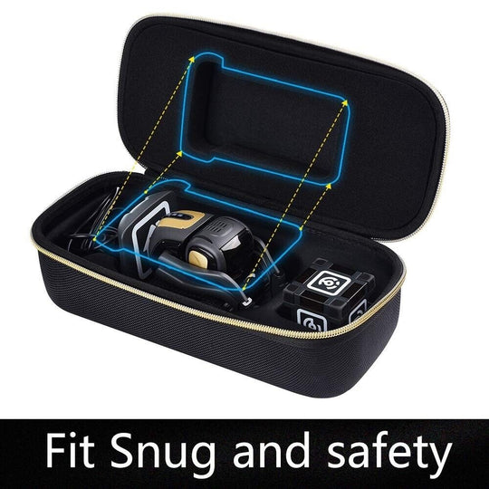 Vector, cube and charger inside the carry case