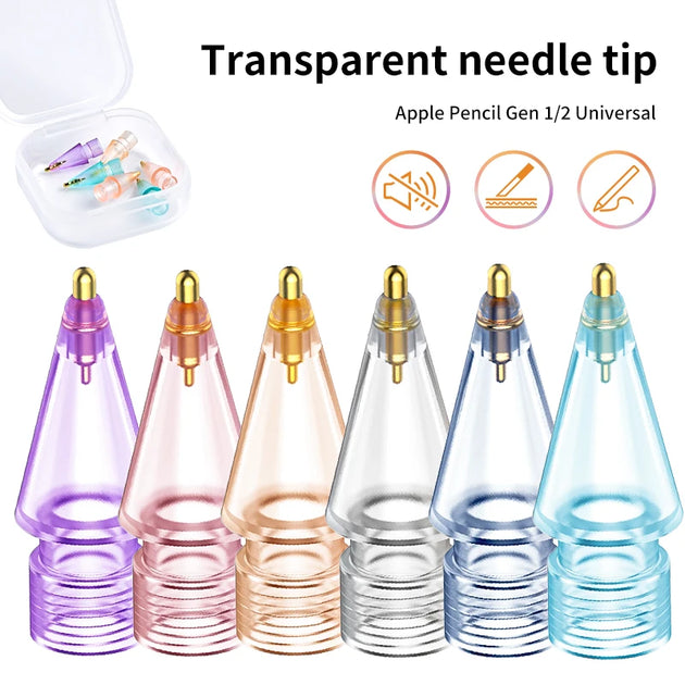 Transparent Replacement Tips for Apple Pencil - Gen 1 & 2 | iPad Stylus Nib - Chys Thijarah