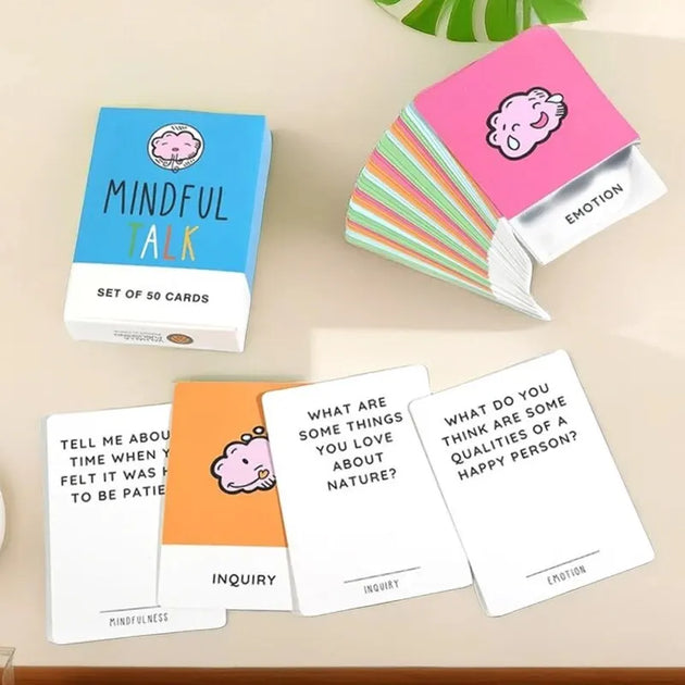 Mindful Talk Card Game for Family Gathering and Couples Party - Relationship Building & Fun Conversation Board Game - Chys Thijarah