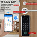 Smart Lock with Bluetooth, Fingerprint & Password - Easy Replacement Cylinder, Auto Unlock, NFC, Battery-Powered - Chys Thijarah
