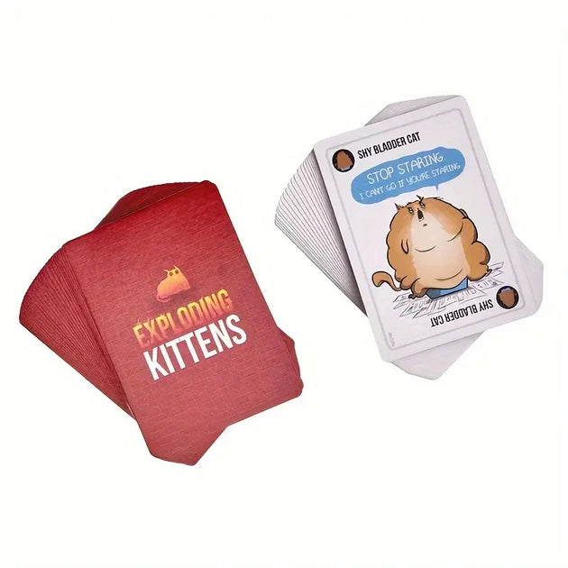 Exploding Kittens Card Game - Fun Party Board Game for Family Game Night - 4 in 1 Set for Adults and Kids - Perfect Holiday Gift - Chys Thijarah