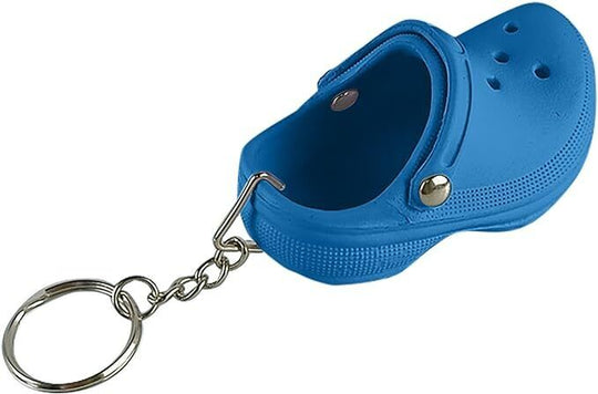 Floating Foam mini Croc Blue EVA Shoe Keychain  Keyring Gift