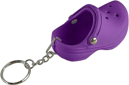 Floating Foam mini Croc Purple EVA Shoe Keychain  Keyring Gift