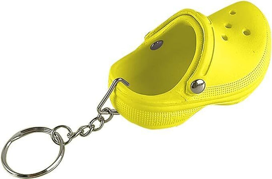 Floating Foam mini Croc Yellow EVA Shoe Keychain  Keyring Gift