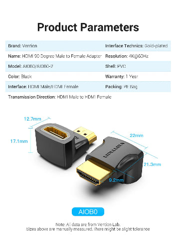 hdmi 90 degree adapter compact design cable saver