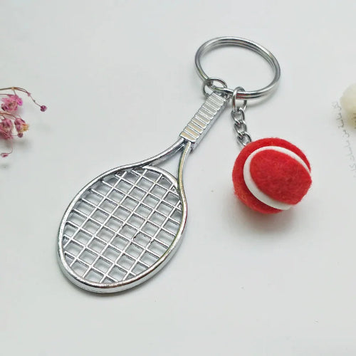 sports themed keychain metal mini bag hanging keyring for sports fans