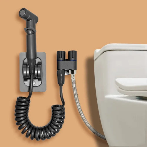 handheld bidet sprayer for toilet - wall mounted brass valve hygiene spray