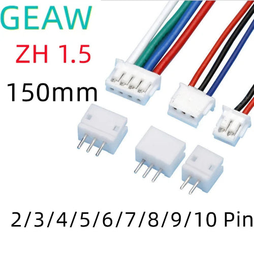 JST ZH 1.5mm connector 2 pin 4 pin 5 pin cable set for electronics