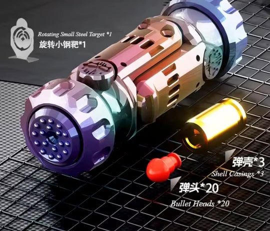 fidget gun multicolour metal edc toy with ejectable shells for stress relief