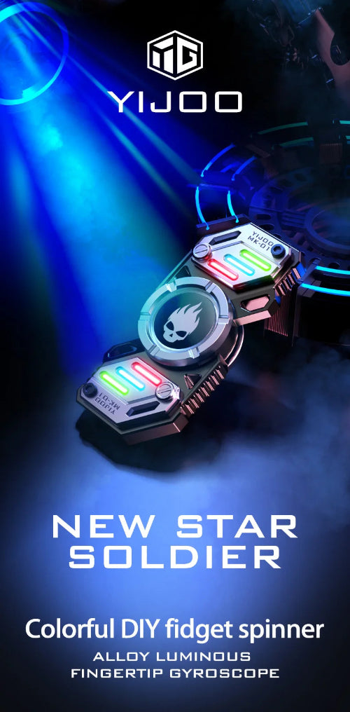 luminous star fidget spinner UK glow in the dark on desk