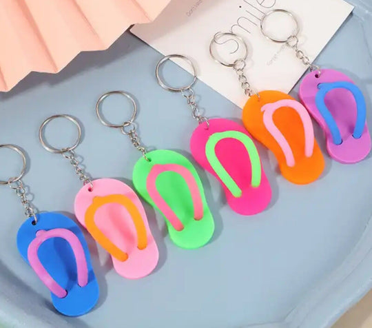 Mini keyring Sandals in pink, blue, orange and other colours