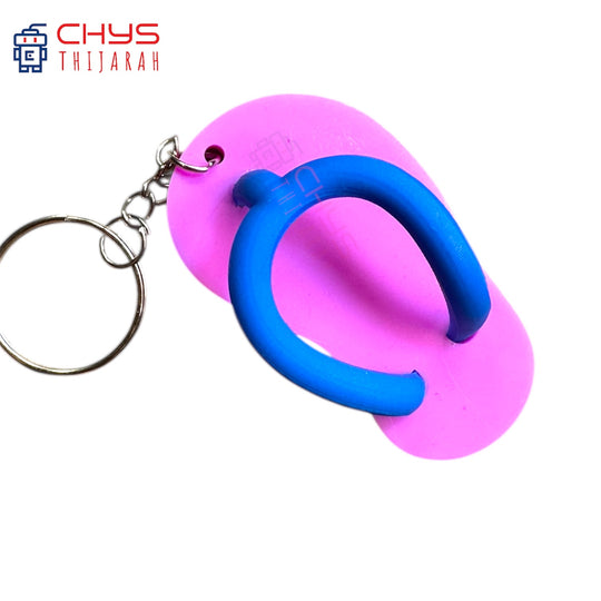 Mini Sandal Keychain in Peach displayed on a white background
