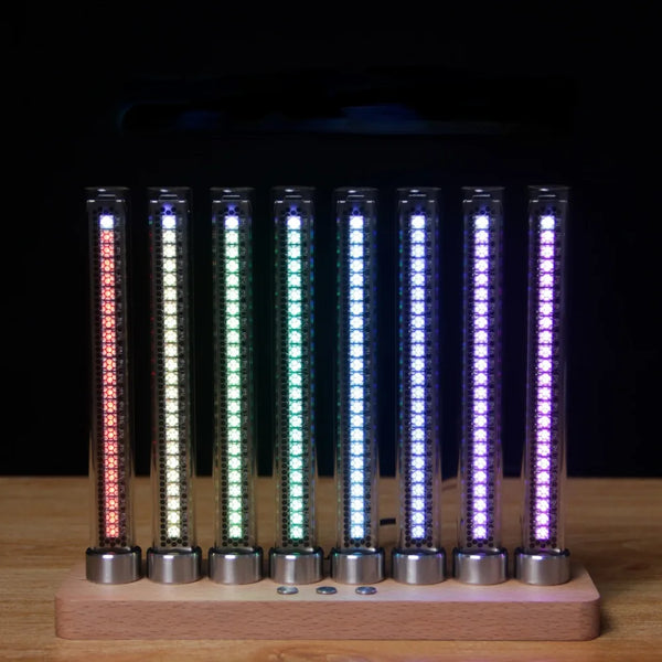 Analog Cyberpunk Music Spectrum VU Meter LED Ambient Light - Retro Glow Tube Pickup Lamp Gaming decor - Chys Thijarah
