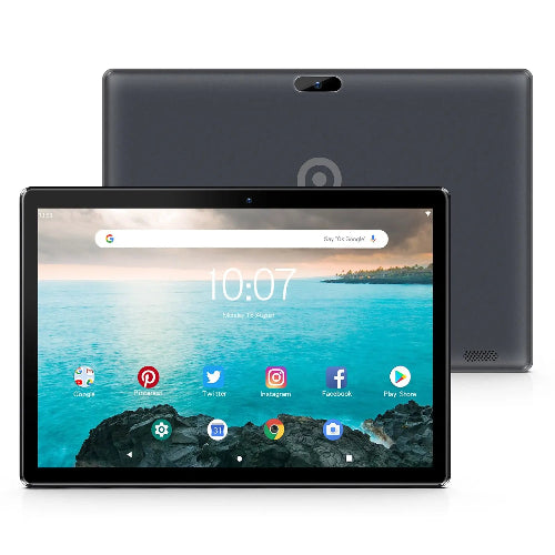 PRITOM 10 inch Android tablet with SIM slot and large IPS display