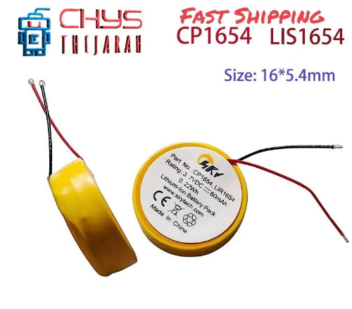 Rechargeable lithium battery A2 3.7V 60mAh for wireless headset replacement