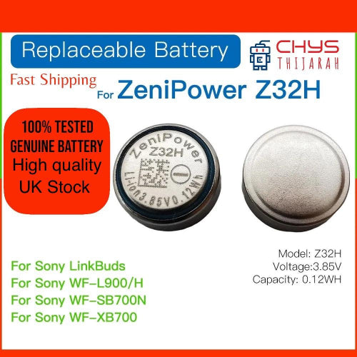 sony linkbuds wf-l900 replacement battery z32h 3.85v rechargeable lithium cell