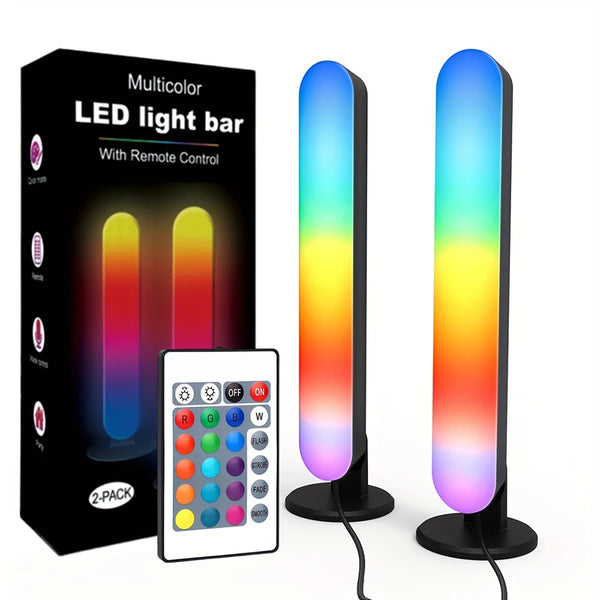 Rechargeable USB RGB Desktop Rhythm Light Bar  Music Sync LED Pickup Light -Upgraded - Chys Thijarah
