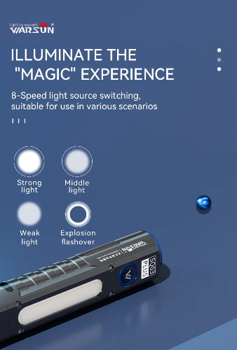 rechargeable LED flashlight dual battery support torch