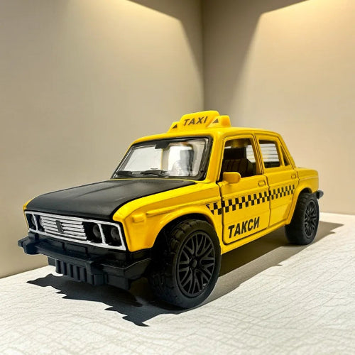 metal taxi toy car realistic city taxi design with trunk opening