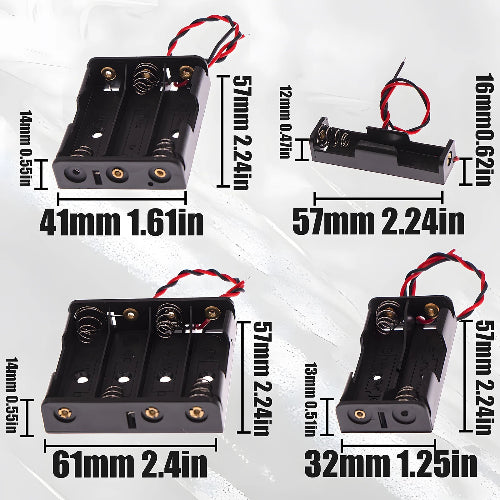 aa battery holder with wires for diy electronics