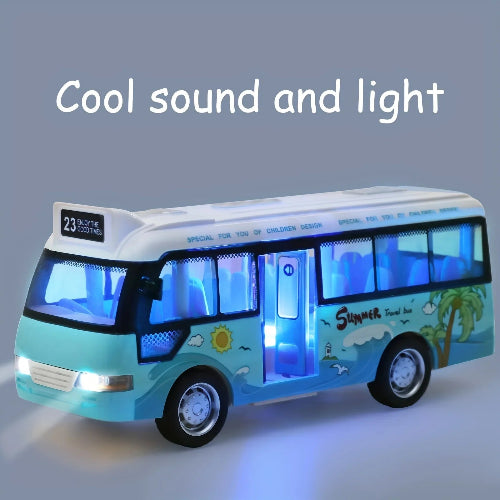 toy bus plastic city vehicle toy with music and lights