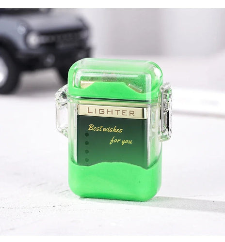 USB rechargeable lighter glow in the dark waterproof plasma design