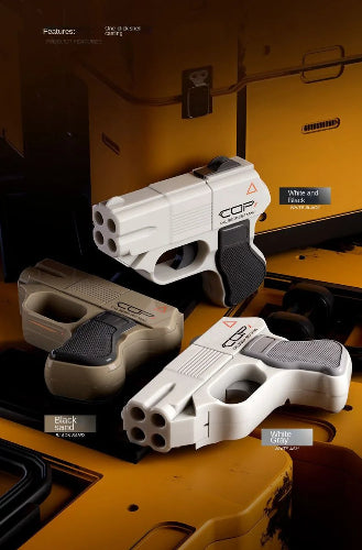 pocket shooting target toy in hand to show portable size and grip