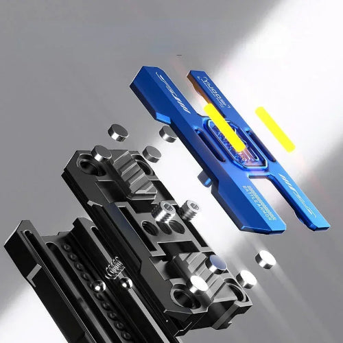 blue anti stress metal fidget card for anxiety relief and focus