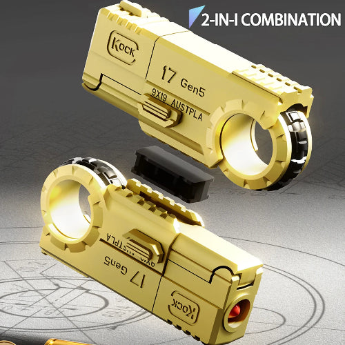 alloy gun fidget spinner metal edc desk toy for adults