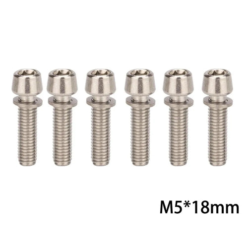 bike stem bolts m5x18mm steel hexagon screws for handlebar stems