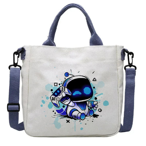 Soft lightweight Astro Bot crossbody bag for everyday adventures