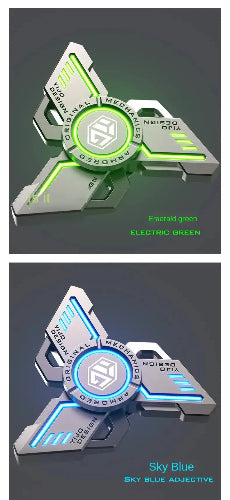 stress relief toy glowing metal spinner in hand – UK focus