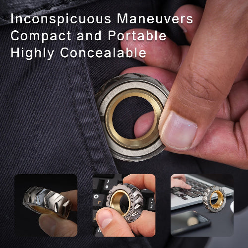 boxed Fidget Ring for Anxiety Ratchet gift set – metal EDC focus ring for anxiety relief UK edition