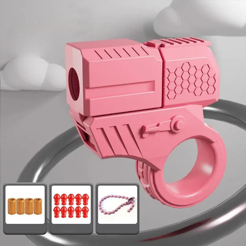 gun fidget spinner pink shell ejecting toy for adults