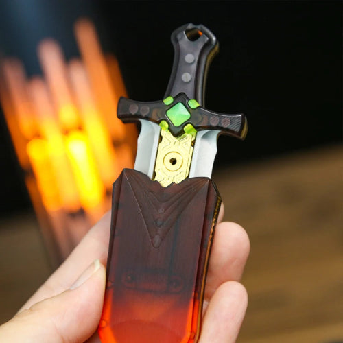 Magnetic Fidget Slider Black with luminous glow effect – pocket-size EDC magnetic fidget gadget for relaxation